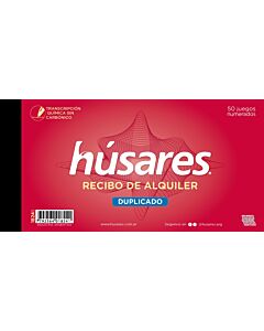 Talonario Husares (1824) Recibo de Alquiler Duplicado x 50 H