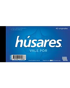Talonario Husares (1908) Vale por x 40 Hs.